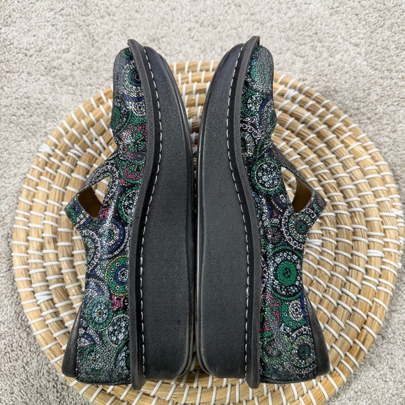 Alegria Dayna 327 Mary Jane Shoes Leather Comfort in Multi Spiro Blues 39/US 9 - Picture 7 of 15